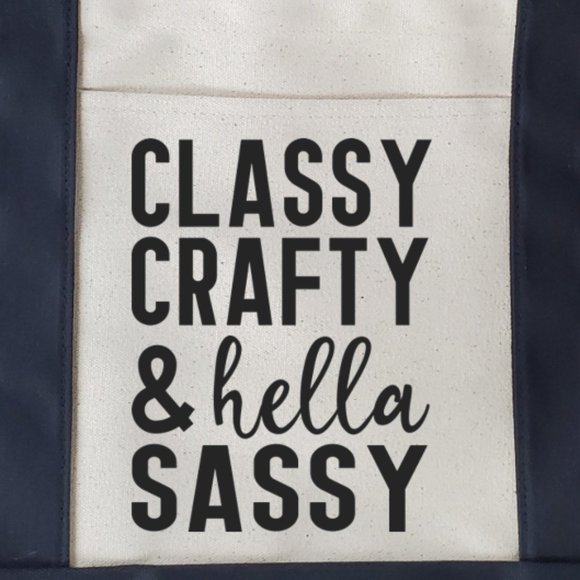 Classy, Crafty and Hella Sassy Canvas Tote bag - Picture 2 of 2